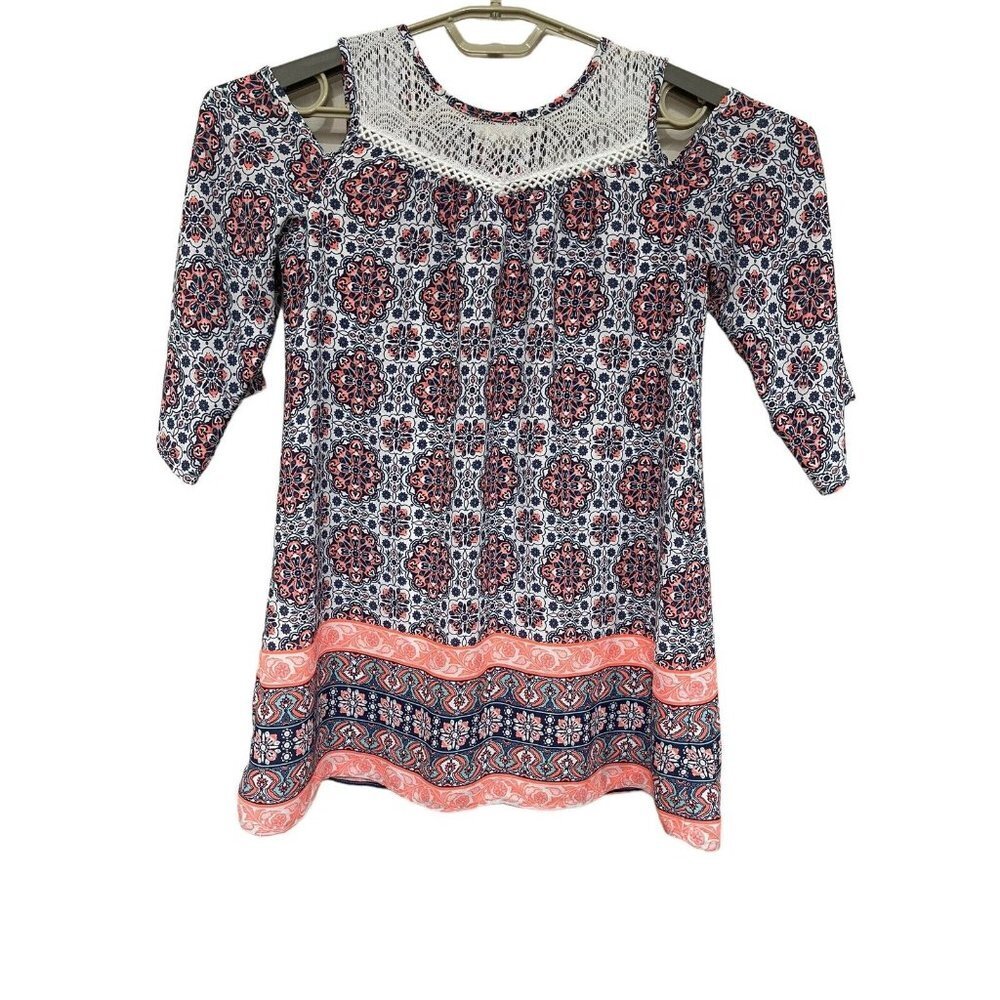 My‎ Michelle Girls' Cold Shoulder Dress Size 14 Criss Cross Back